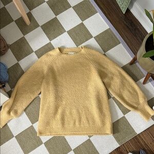 Primark Yellow Raglan Crewneck Sweater